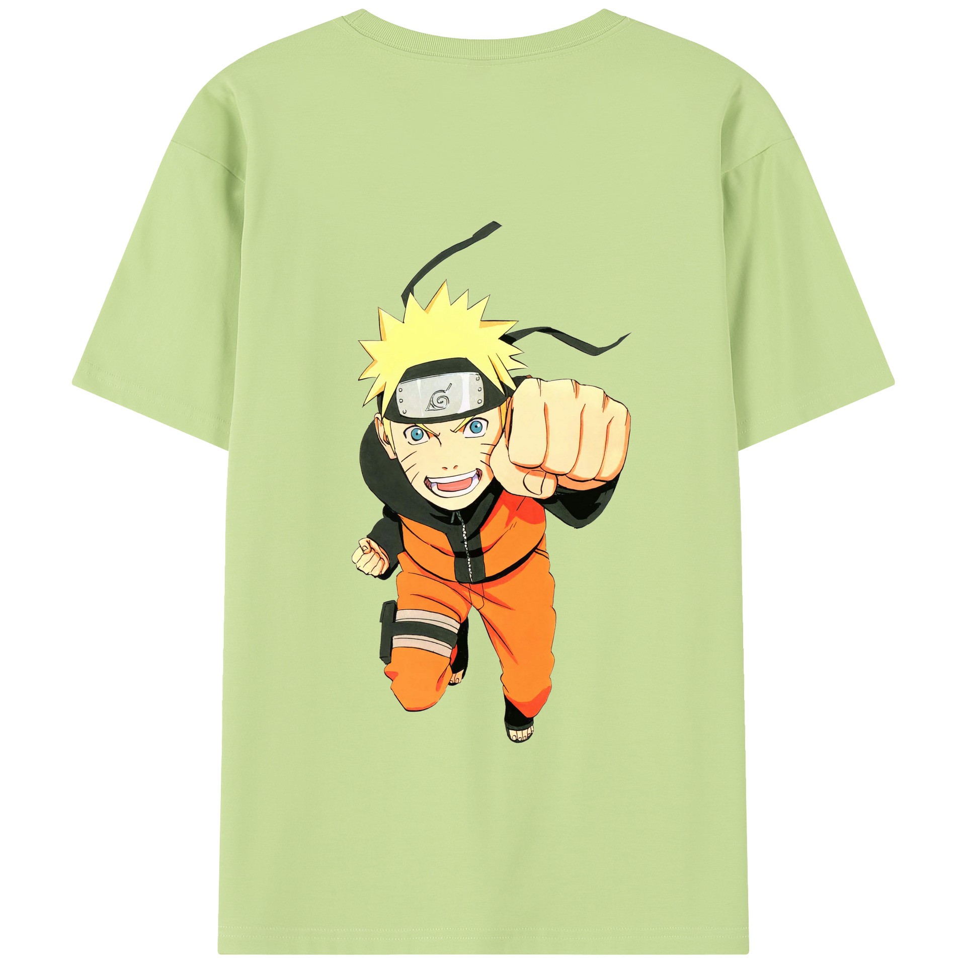 （画像用） NARUTO -ナルト- うずまき ナルト Uzumaki Naruto 綿100％半袖Tシャツ（背面プリント）